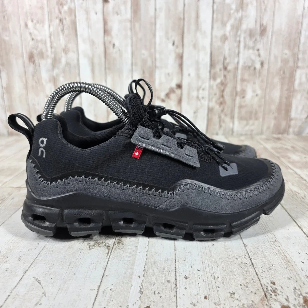 On Cloudaway Black Rock Women 7 Running Shoes 49.99129 Sneakers Toggle Lace
